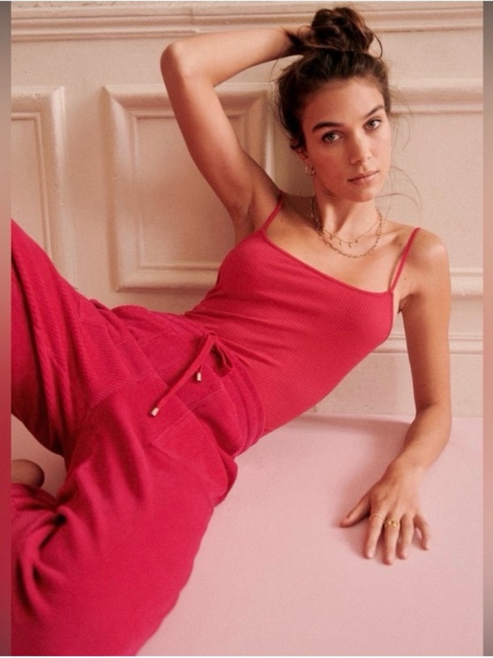 Sezane Pamela Body Suit Fuchsia size S